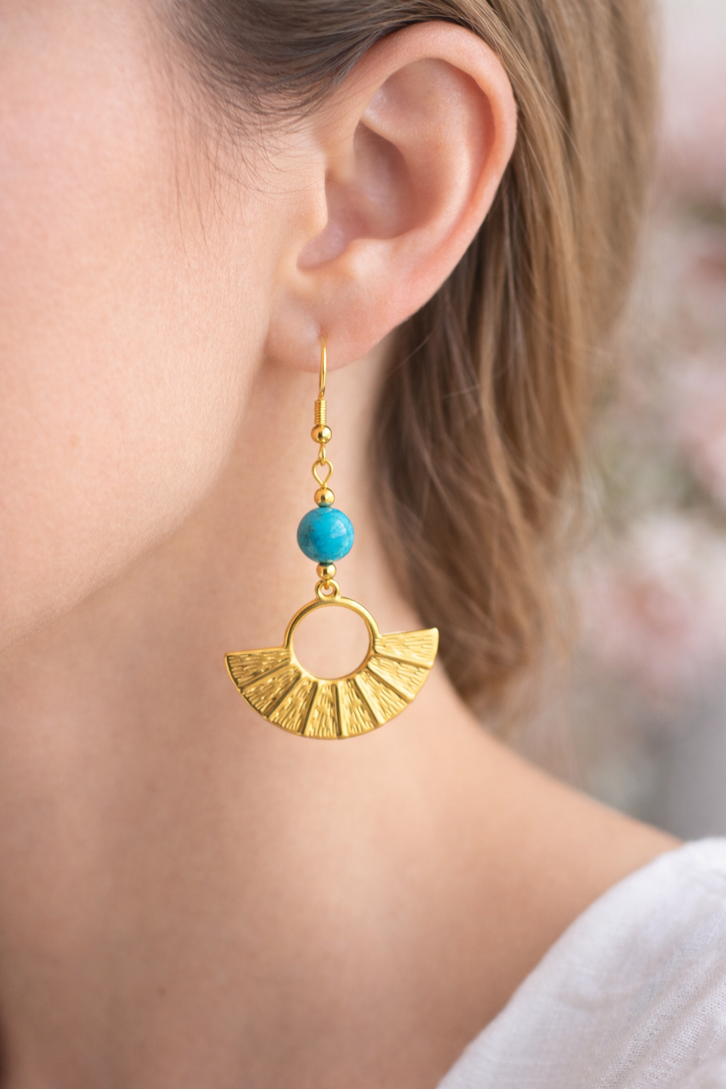 Boucles d’oreilles Turquoise – Apaisement & Sérénité