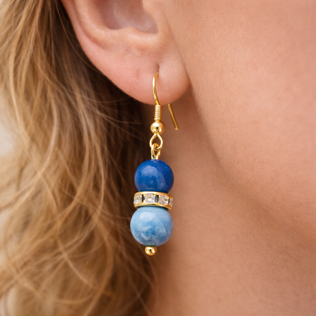 Boucles d’Oreilles Pierres Naturelles – Plusieurs Pierres au Choix