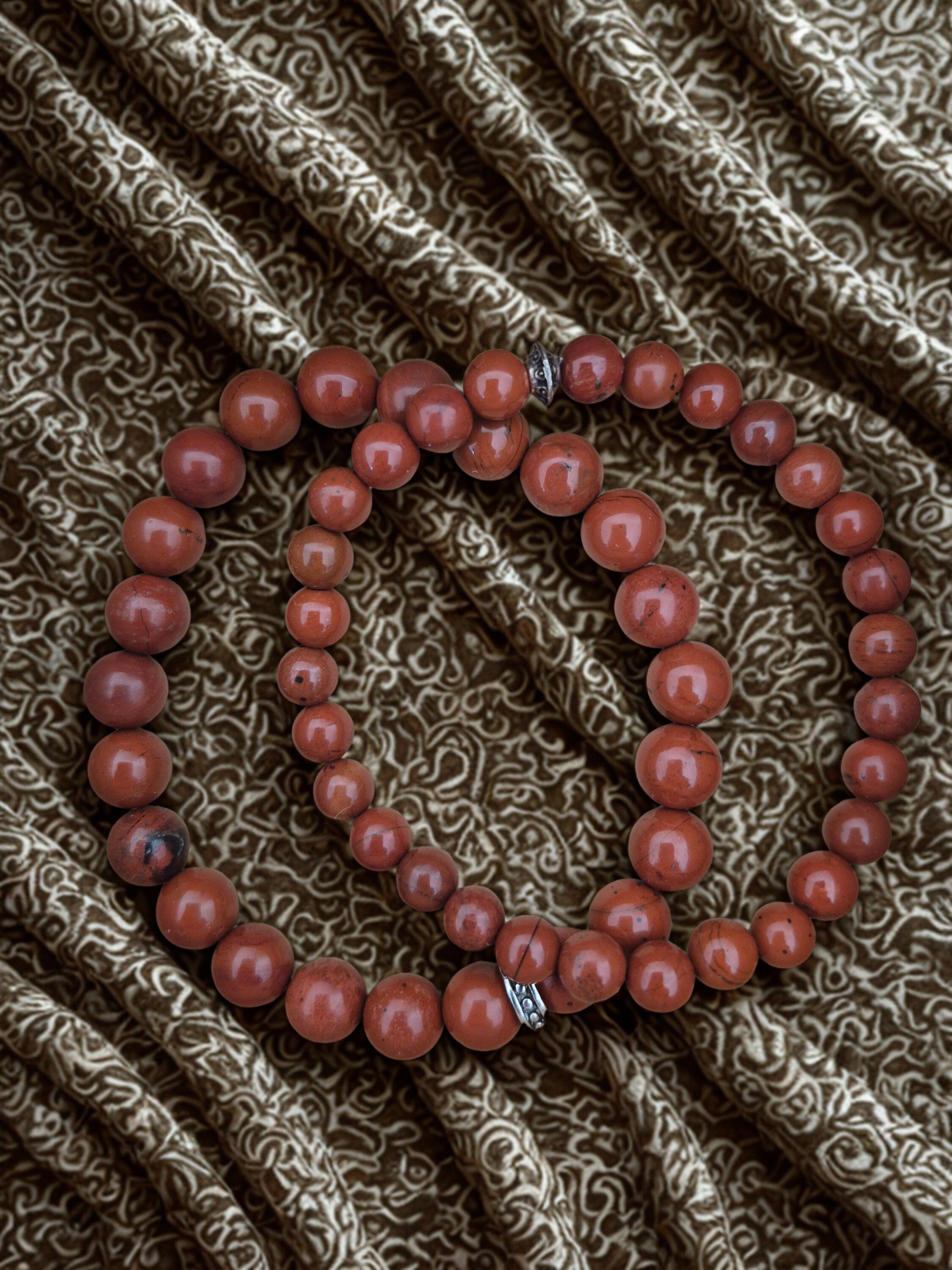 Bracelet Jaspe rouge en Pierre naturelle – 6 mm ou 8 mm