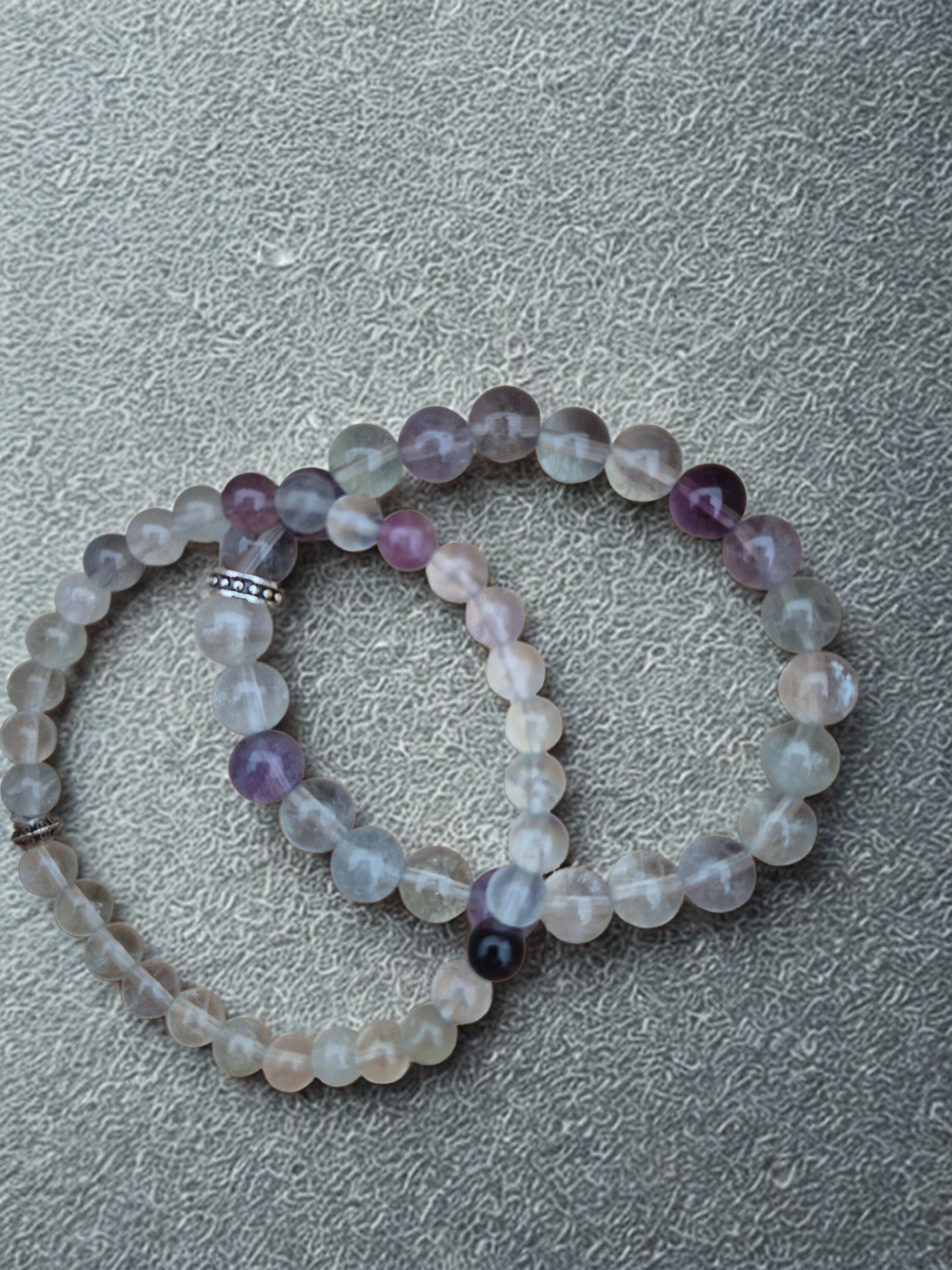 Bracelet Fluorite en  Pierre naturelle – 6 mm ou 8 mm