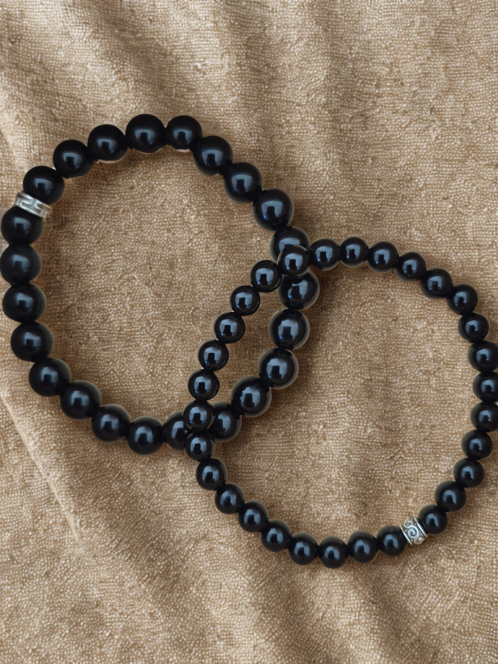 Bracelet Obsidienne noire – Protection & Ancrage – Style moderne