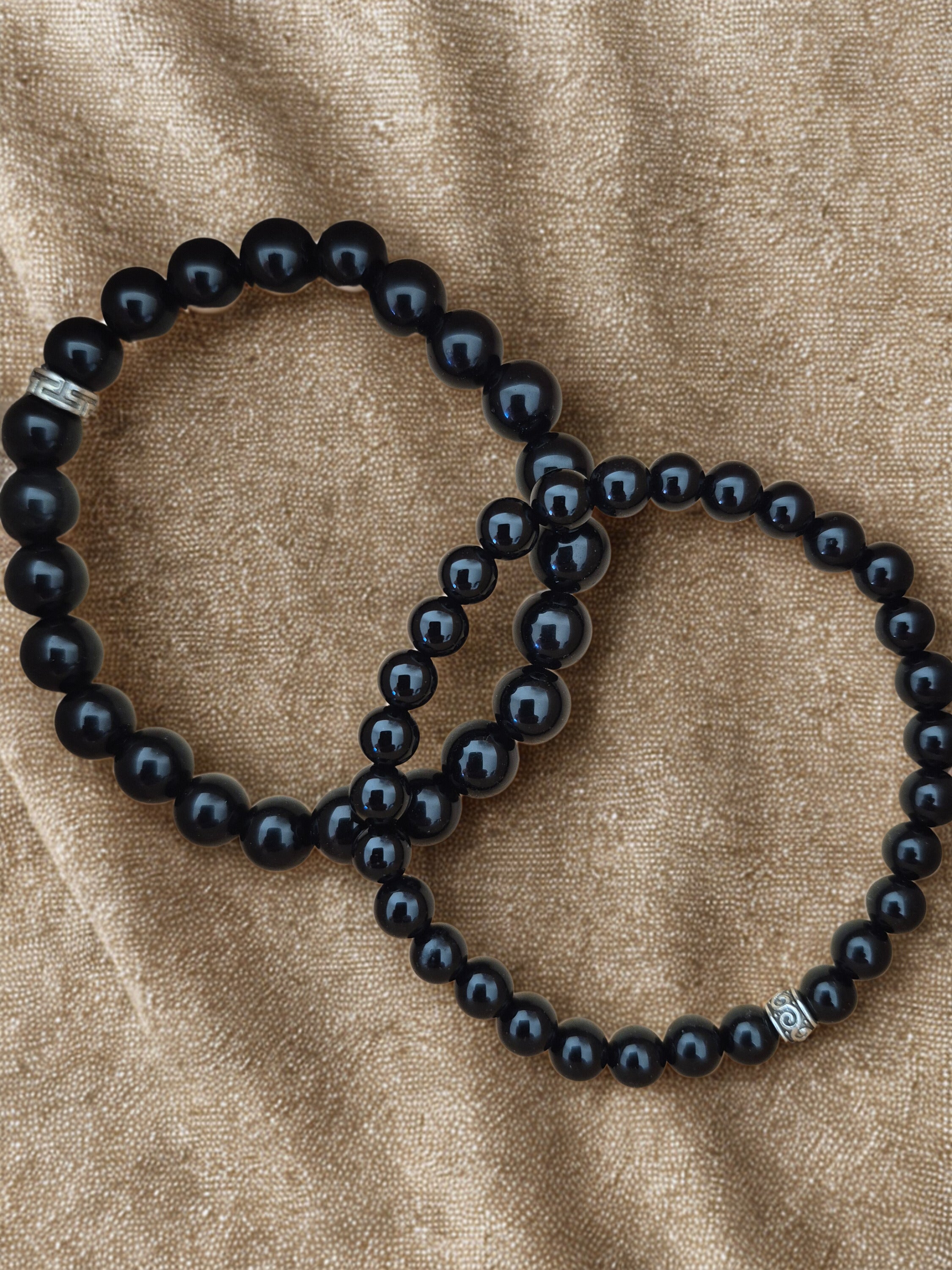 Bracelet Obsidienne noire en Pierre naturelle – 6 mm ou 8 mm