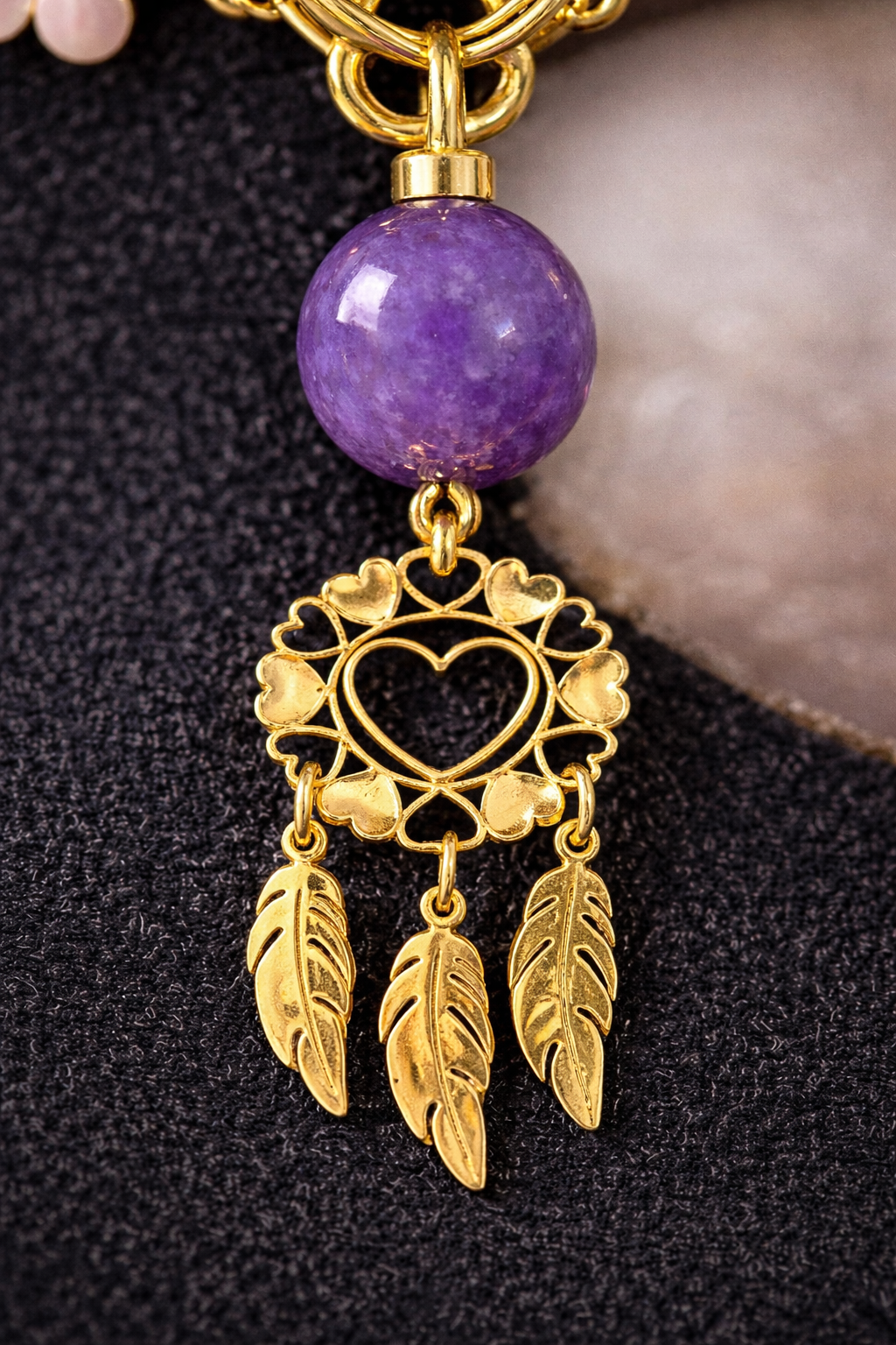 Collier Attrape-Rêves Améthyste – Apaisement & Sérénité