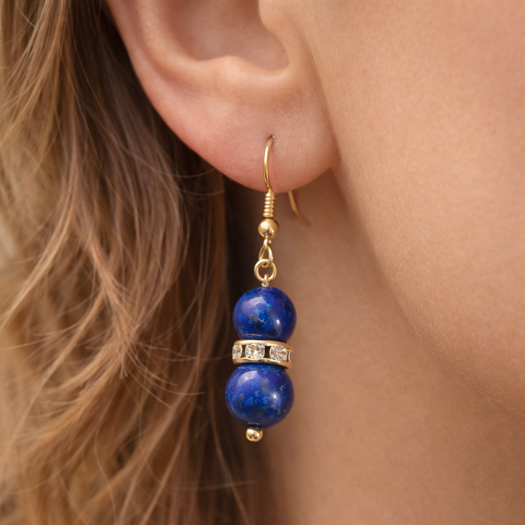 Boucles d’Oreilles Pierres Naturelles – Plusieurs Pierres au Choix