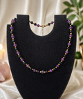 Collier Améthyste & Obsidienne Noire – Protection & Sérénité