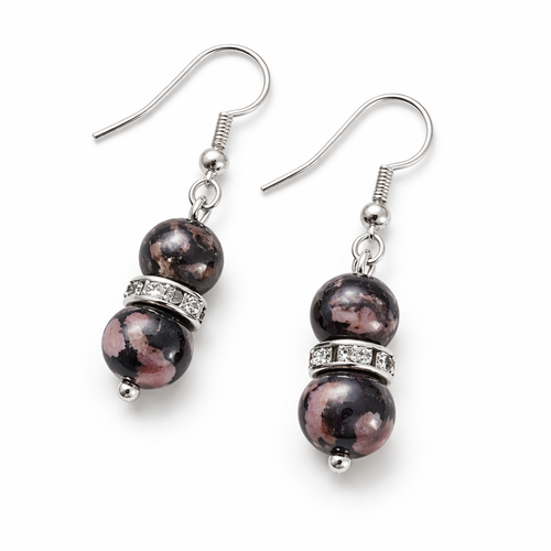 Boucles d’oreilles en pierres naturelles – Acier inoxydable