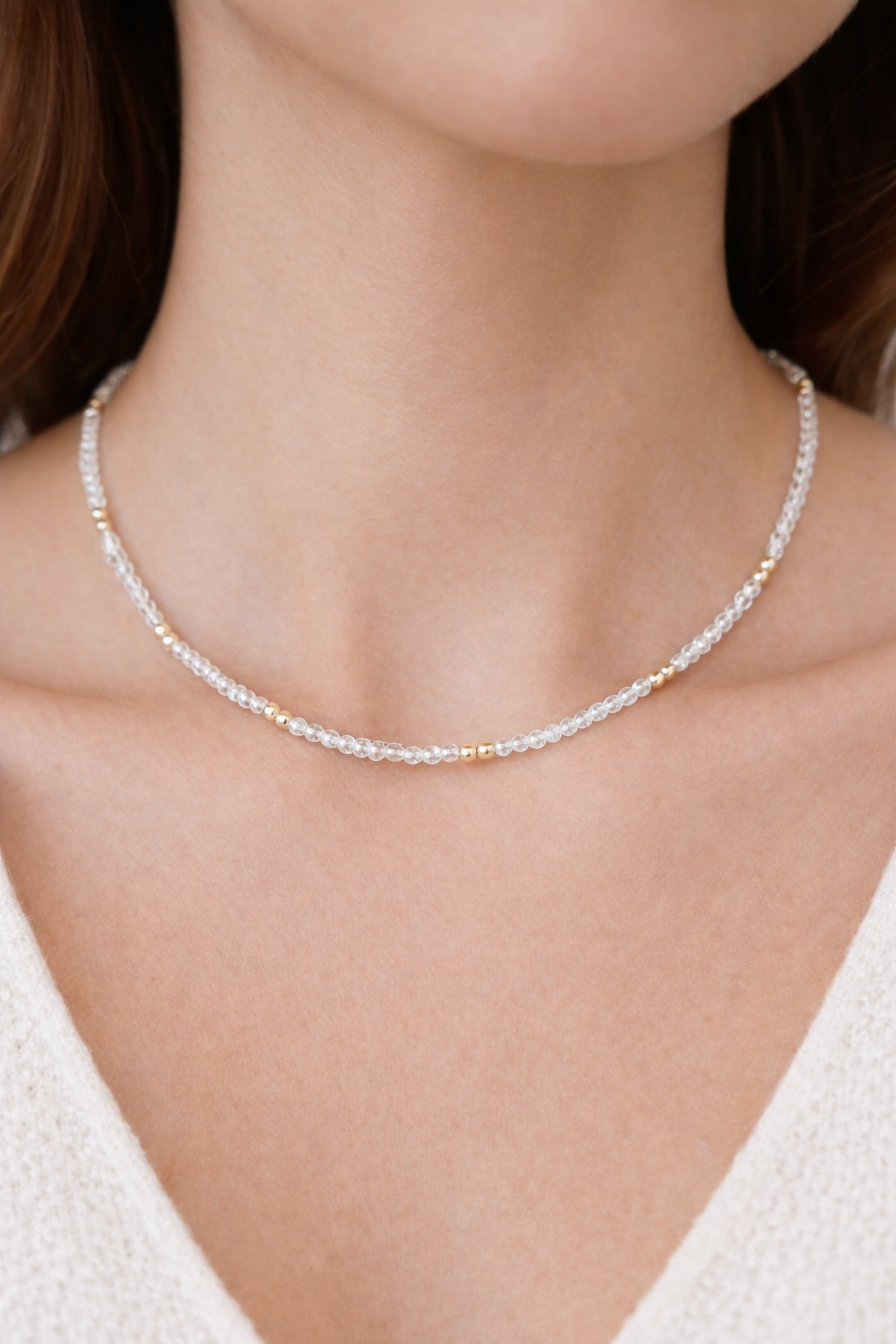 Collier Cristal de roche – Clarté & Énergie