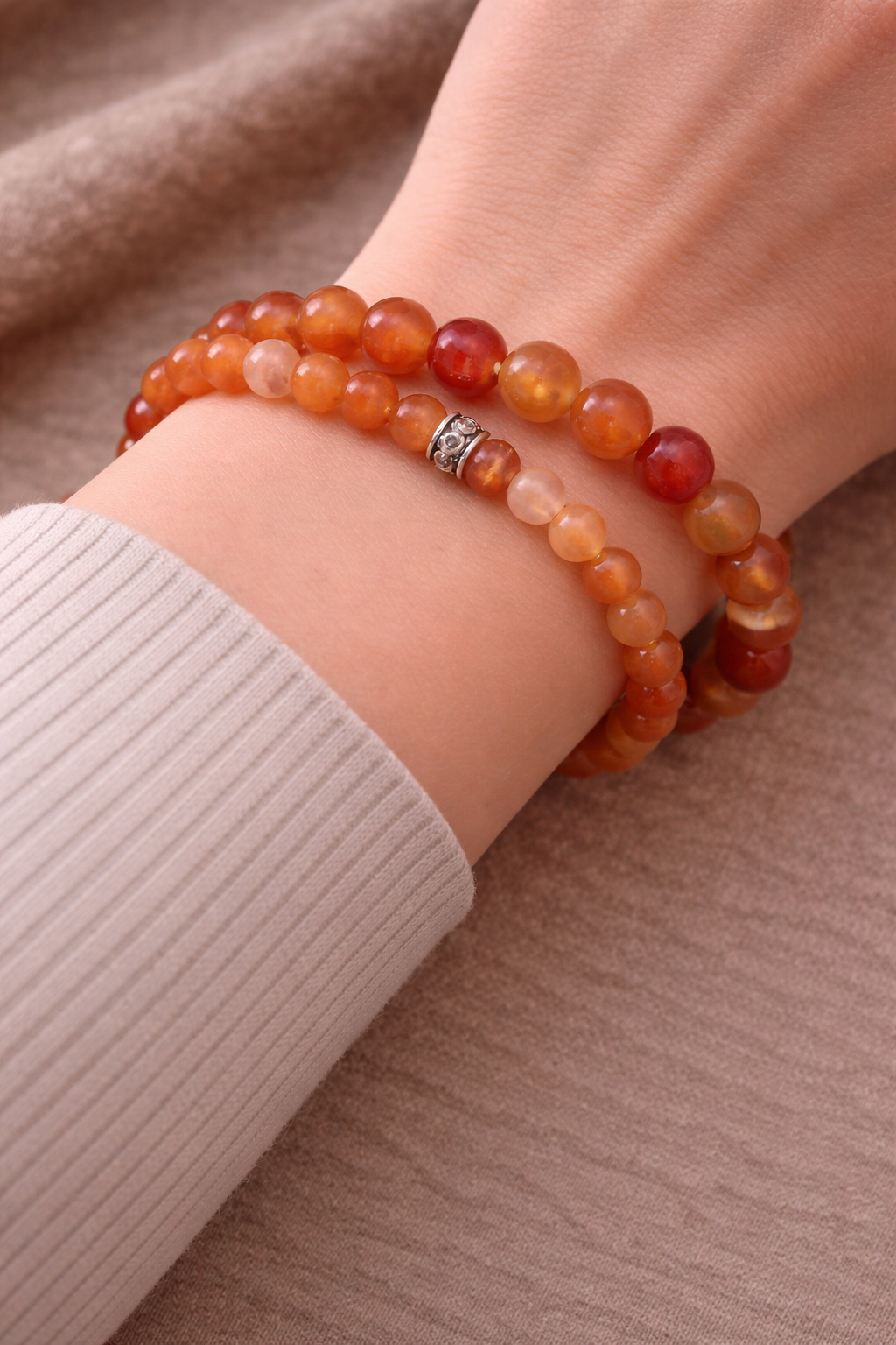 Bracelet Cornaline en Pierres naturelles – 6 mm ou 8 mm