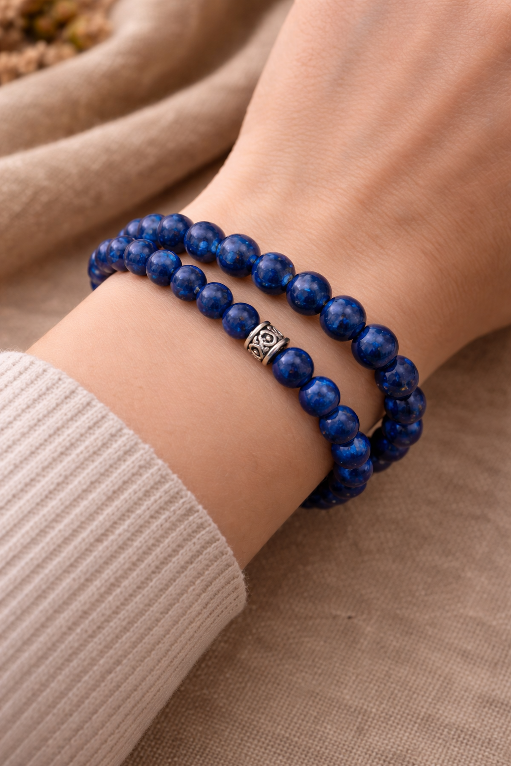 Bracelet Lapis-Lazuli Naturel – Intuition & Communication