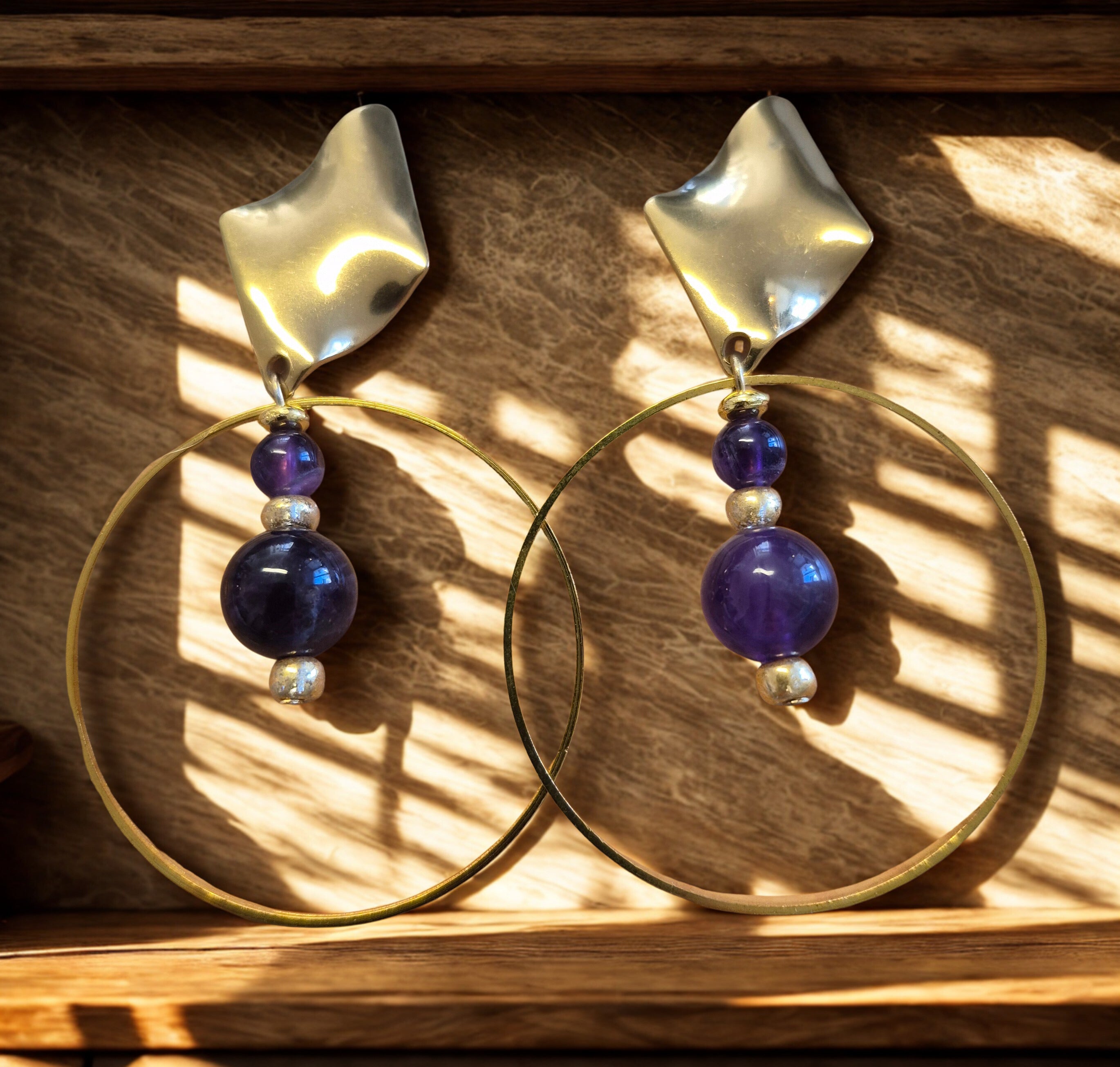 Boucles d’oreilles – Améthyste 6 mm et 8 mm