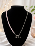 Collier Quartz Rose – Douceur & Élégance
