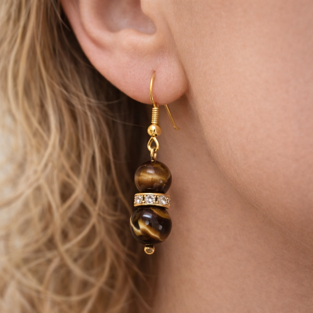 Boucles d’Oreilles Pierres Naturelles – Plusieurs Pierres au Choix