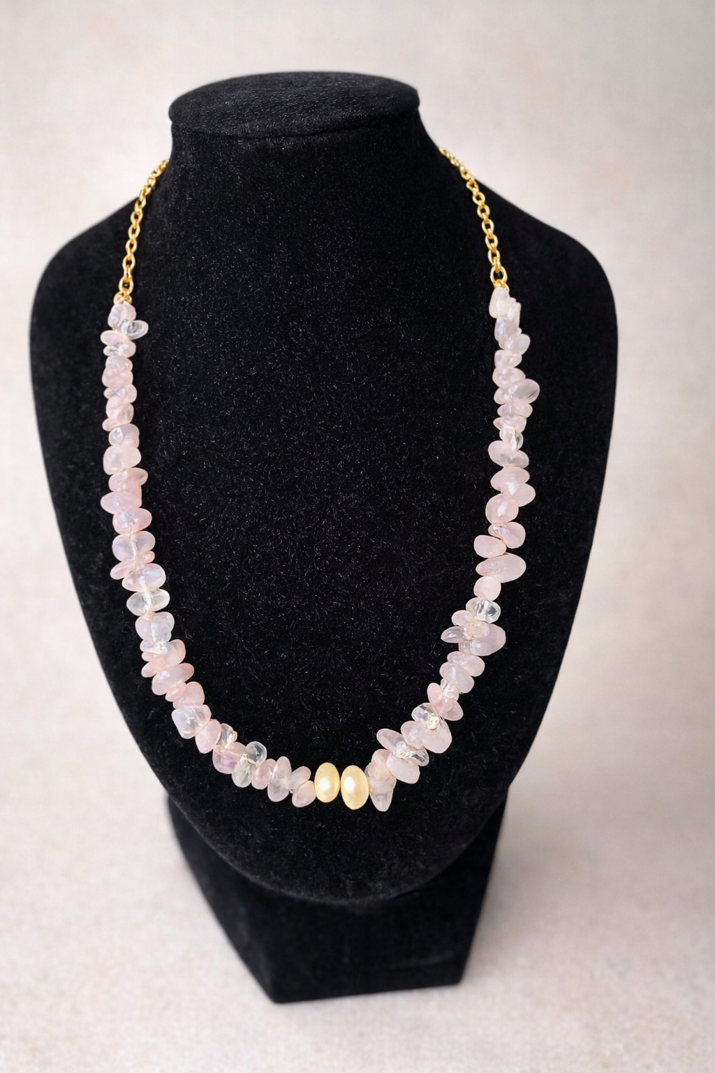 Collier Quartz Rose & Cristal de Roche – Amour & Énergie