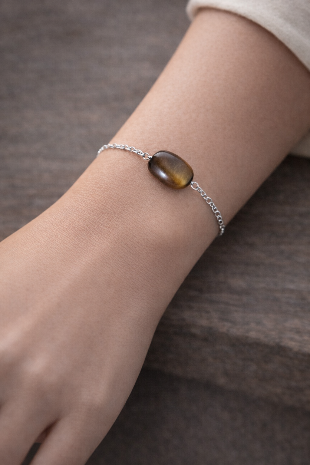 Bracelet Œil de Tigre – Pierre naturelle – Bracelet fin femme